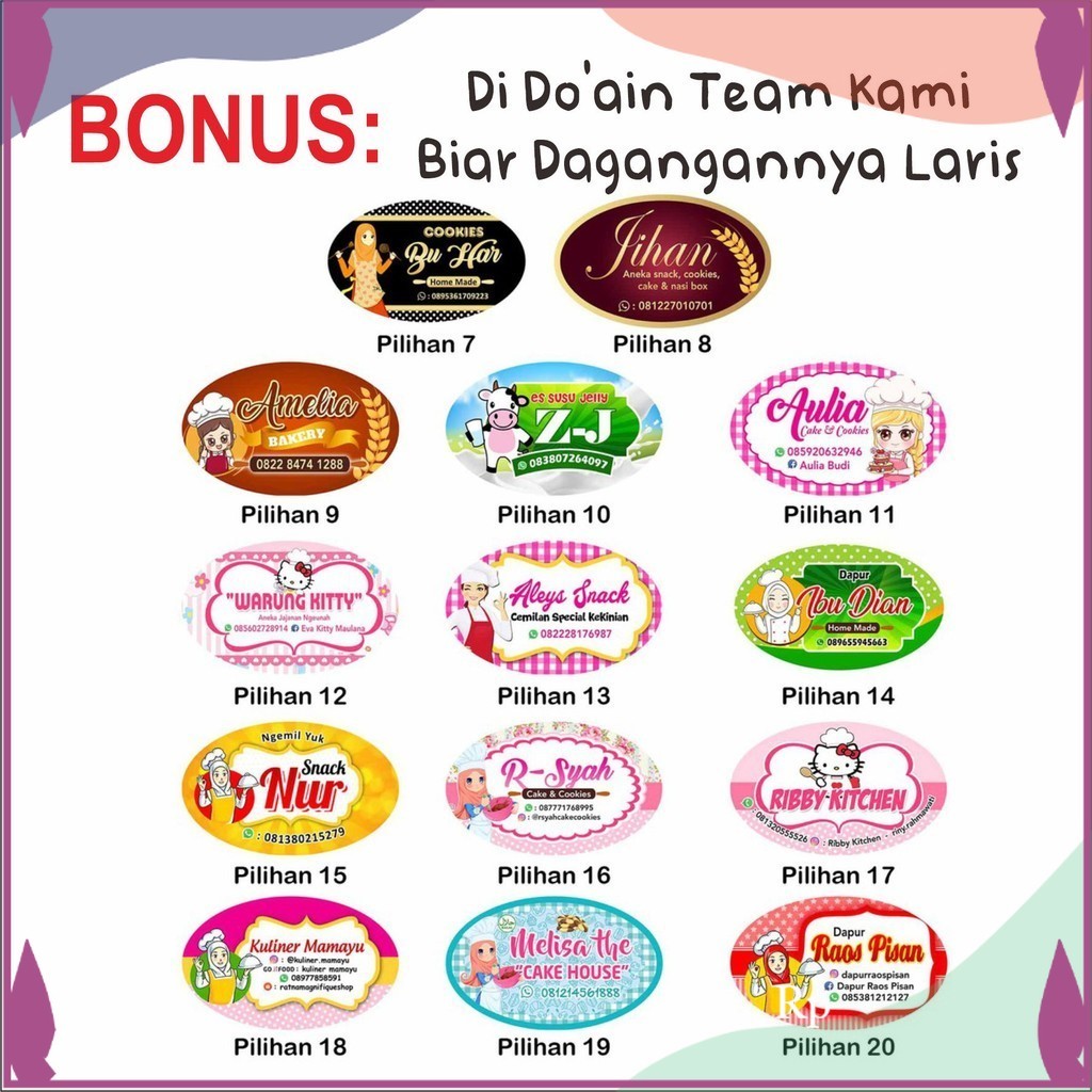 

STIKER LABEL KUE STIKER KEMASAN STIKER LABEL PRODUK STIKER TOPLES TOKOPRINT