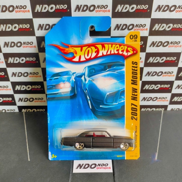 SP99 Hot Wheels '66 Chevy Nova Matte Black - 2007 New Models