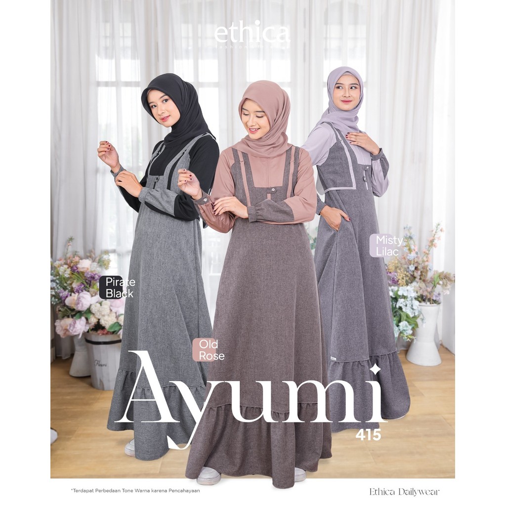 Baju Gamis Classic Model Simple Ayumi 415 by Ethica