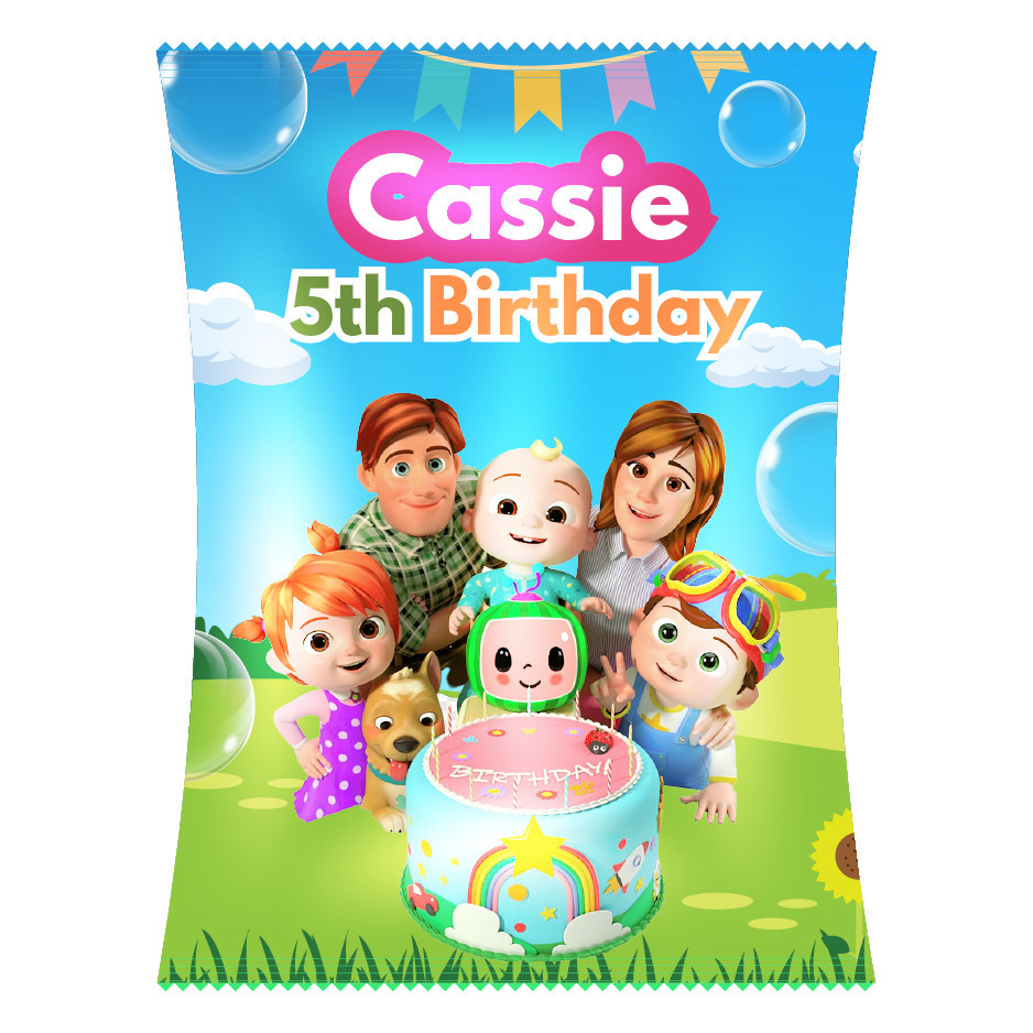 

BIGBAGPRINT Pouch Snack Ulang Tahun Anak Ukuran 20x30cm Kantong Bingkisan Souvenir Ulang Tahun Anak Kantong Souvenir Bingkisan Birthday Anak