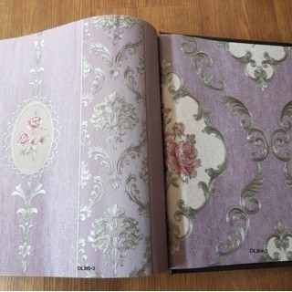 wallpaper dinding klasik warna ungu elegant mewah premium