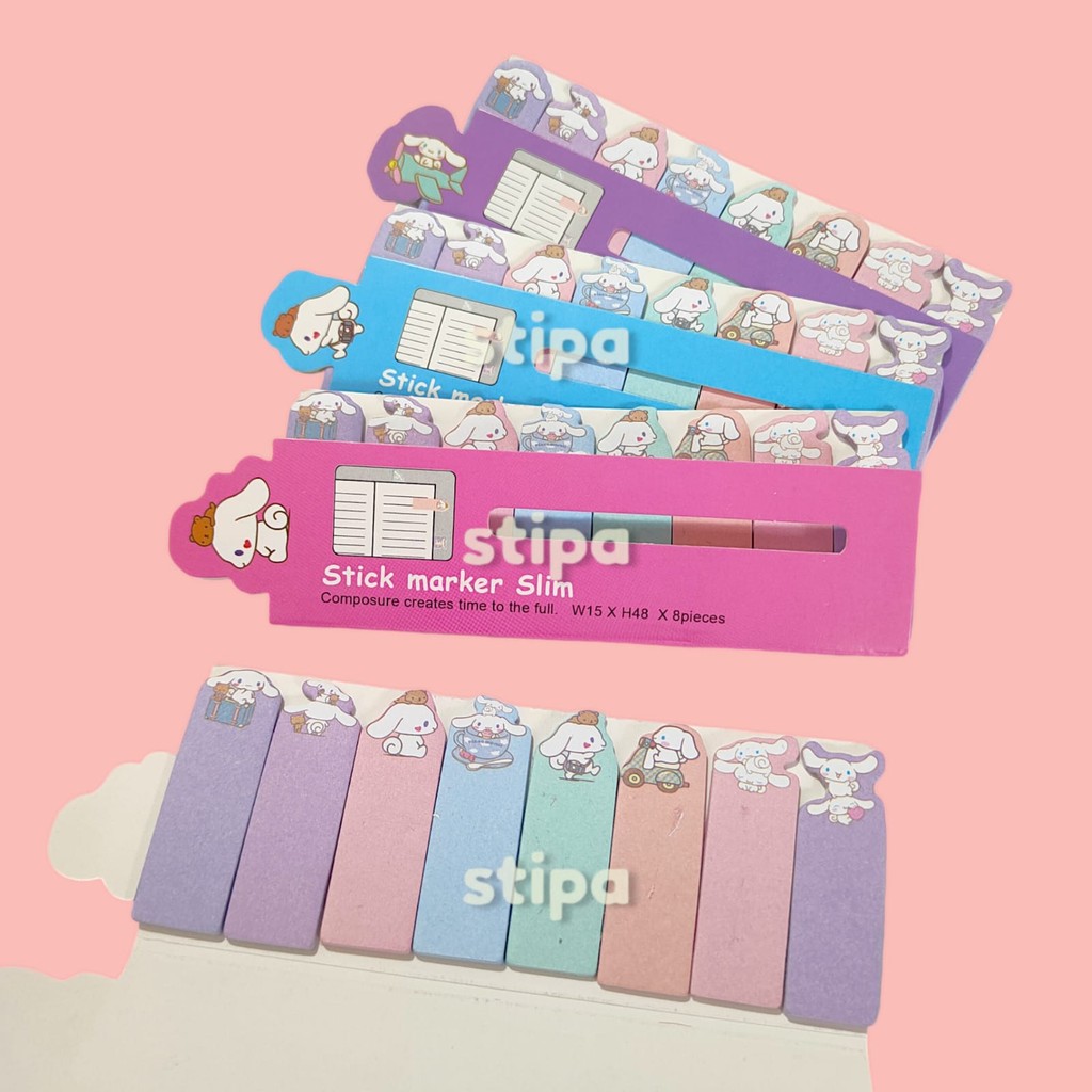 

STIPA Sticky Notes Karakter Set Pembatas Buku Kertas Memo Mini ATK Stationery Sekolah Kantor Rio SN-SEPORA