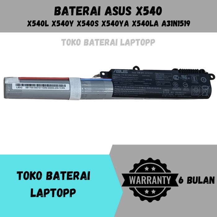 Baterai Batre Laptop Assus X540 A31N1519