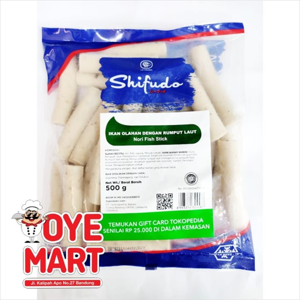 

SHIFUDO NORI FISH STICK 500GR/STIK IKAN RASA RUMPUT LAUT