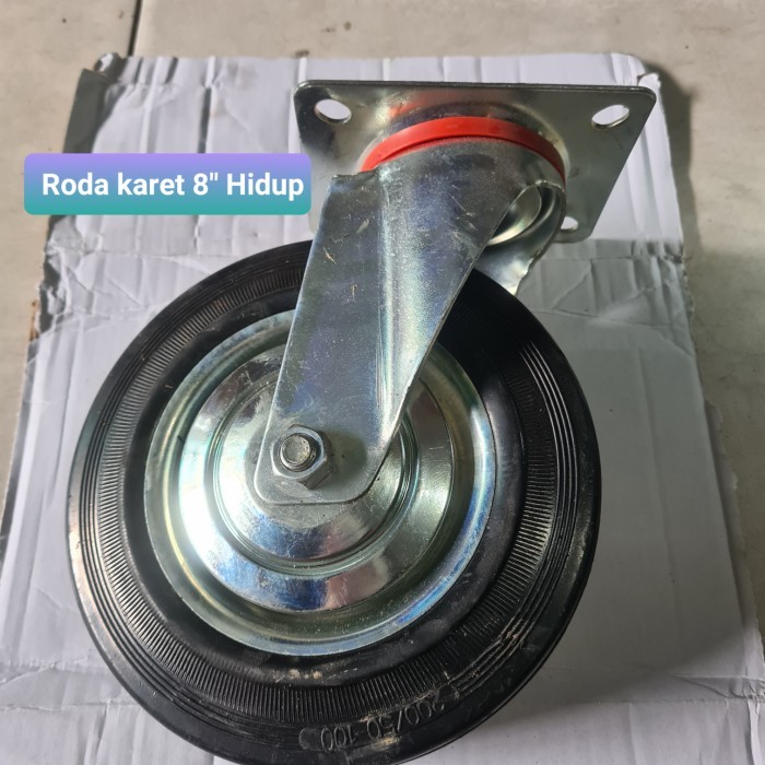 Roda karet 8 Inch Hidup