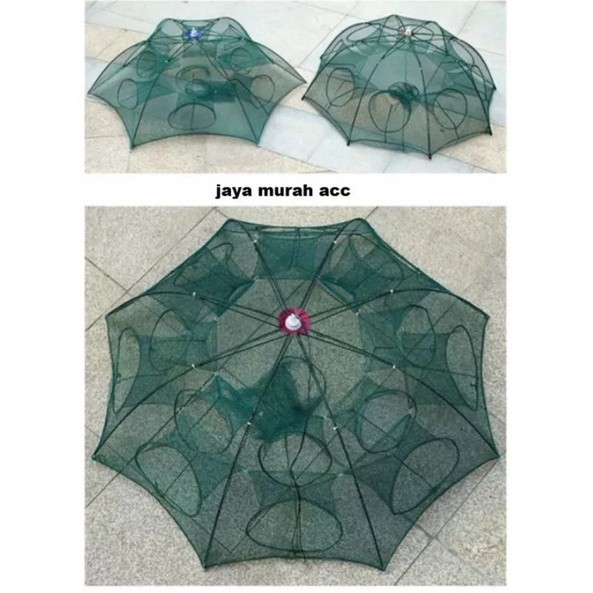 Perangkap jaring ikan / Bubu Ikan payung , jaring buka tutup 4 6 8 10 12 16 20 lubang