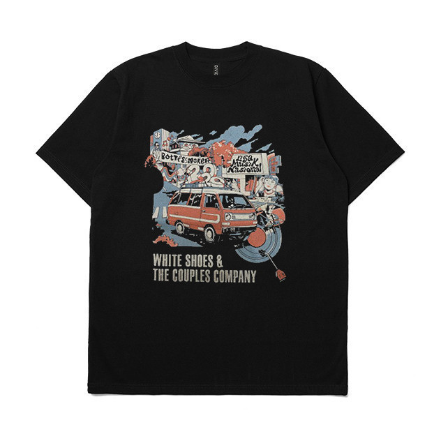 T-Shirt Band White Shoes & The Couples Company Kaos Cotton Combed 
