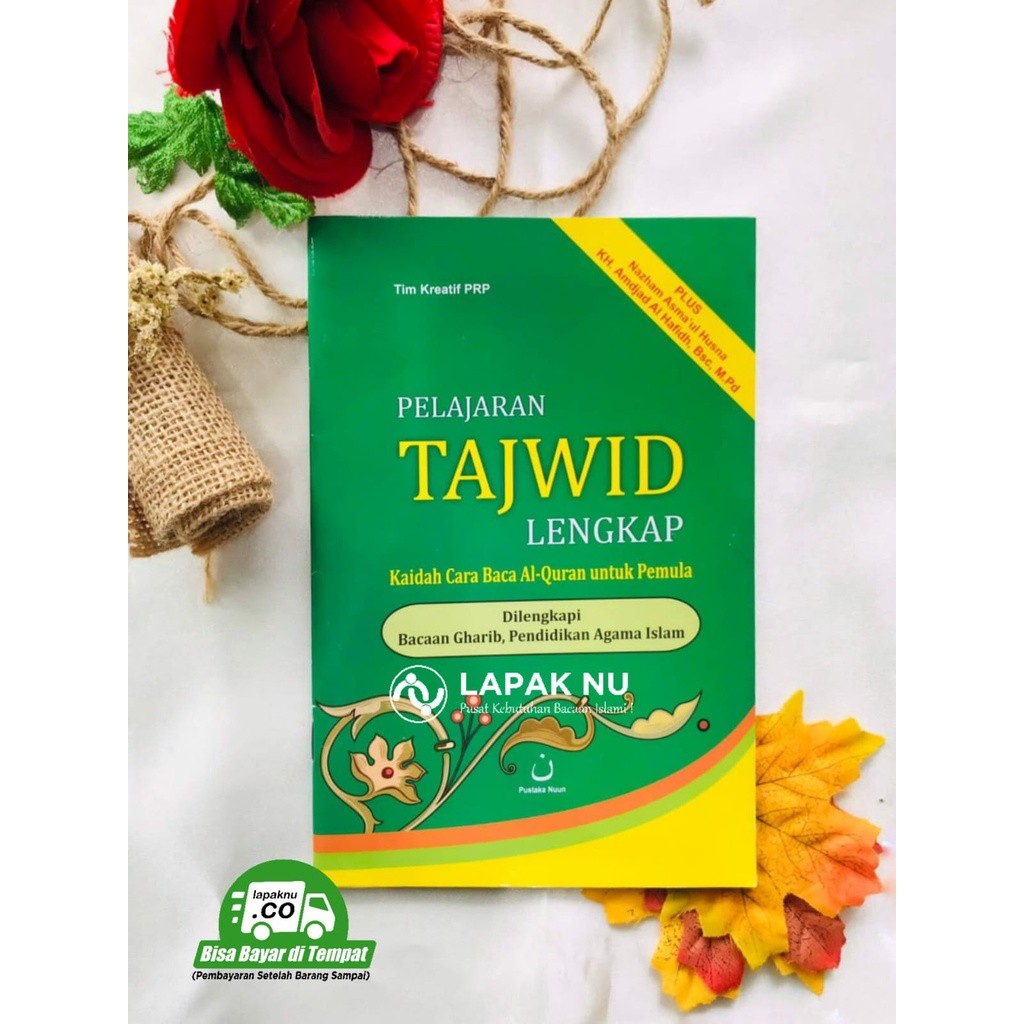 Buku Pelajaran Tajwid Lengkap + Nadhom Asmaul Husna ( Pustaka Nuun ) Kaidah Cara Baca Al Qur'an Baca