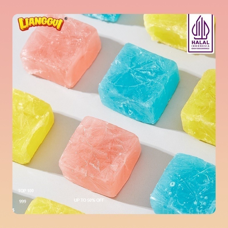 

[Permen kupas halal]LIANGGUI CRYSTAL CANDY Lianggui Rasa Leci PERMEN LUNAK ANEKA RASA STROBERI, MANGGA Permen Buah Candy Corno Permen Rasa Buah Mangga Jeruk & trawberry Permen Lunak