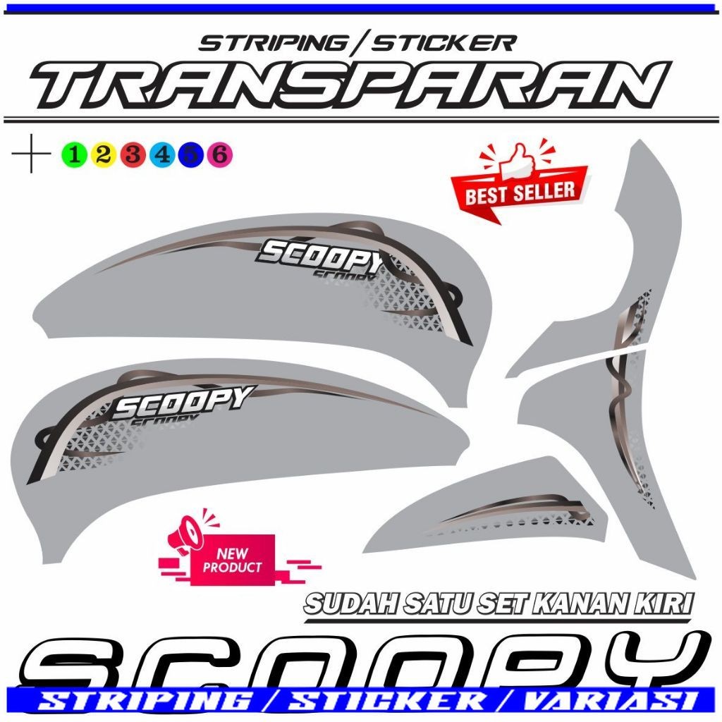 Striping Lis Variasi Scopy 2017 Sampai 2024 Polet Stiker Simpel Scopy VARIASI SIMPLE
