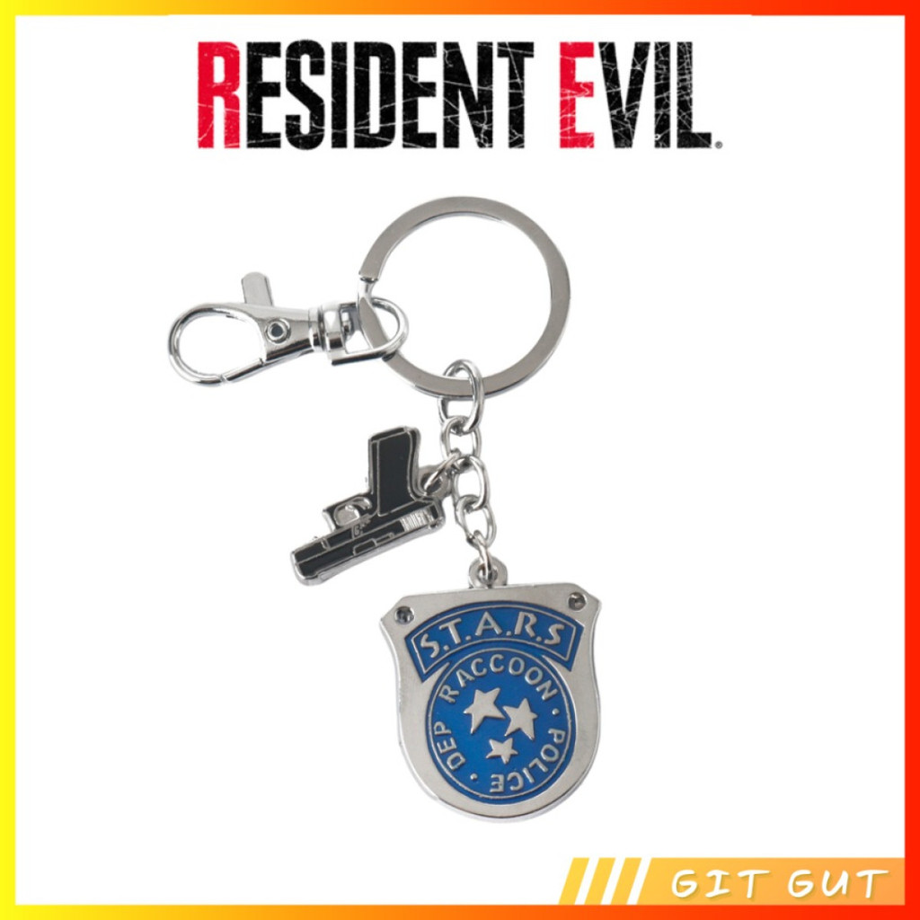 Keychain Gantungan Kunci Resident Evil STARS Raccoon Police Badge