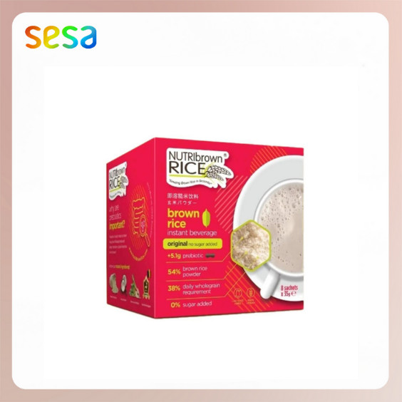 

NUTRIBROWNRICE Original + Prebiotic 35gr 8 Sachet - NO-Sugar Added