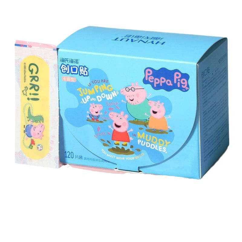 

120pcs/lot Anime Peppa Pig Sticker Medical Band Aids Waterproof Adhesive Bandages Comfortable Skin Friendly Band Aid For Kids