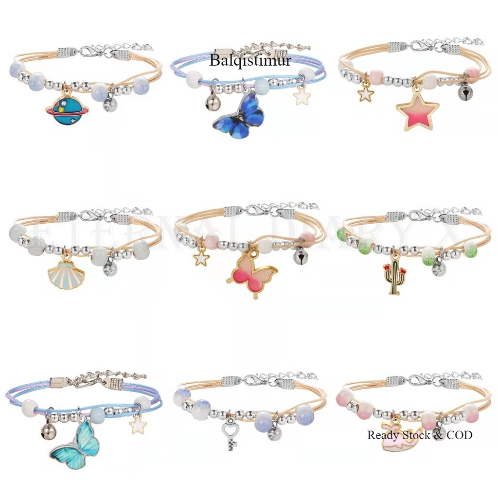 BALQIS GELANG TANGAN   TALI MODEL KOREA / GELANG TALI KOREA BESTIE / BRACELET GELANG TANGAN COUPLE B