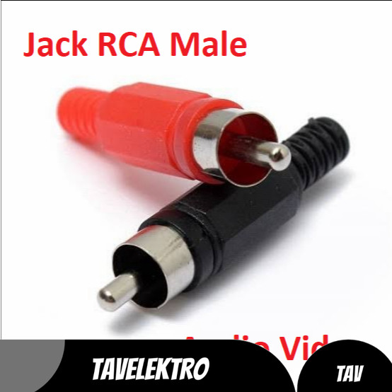 Jack RCA Male Audio Video  Konektor Jek Jantan TV AMPLI DVD VCD Player -Tavelektro