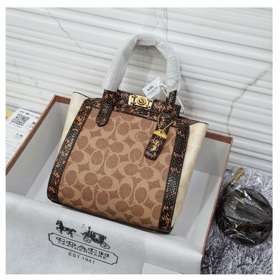 COACH - Troupe Tote Mini Top Handle/Sling Bag