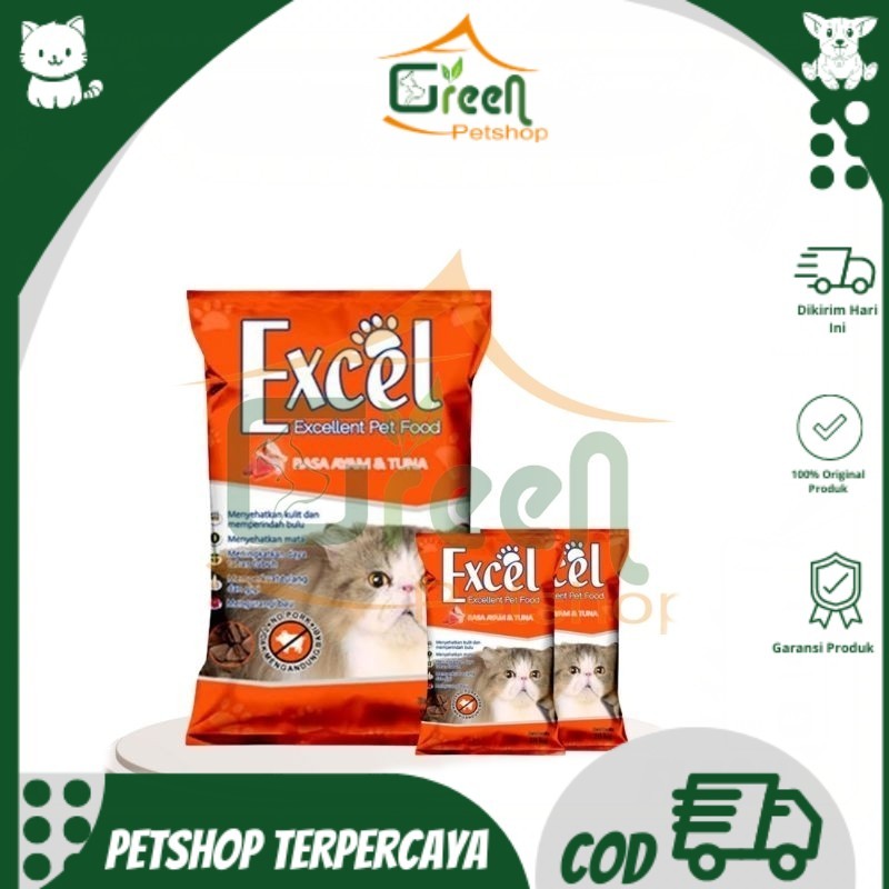 Makanan Kucing Excel Cat Chicken Tuna Adult 20Kg (Orange)