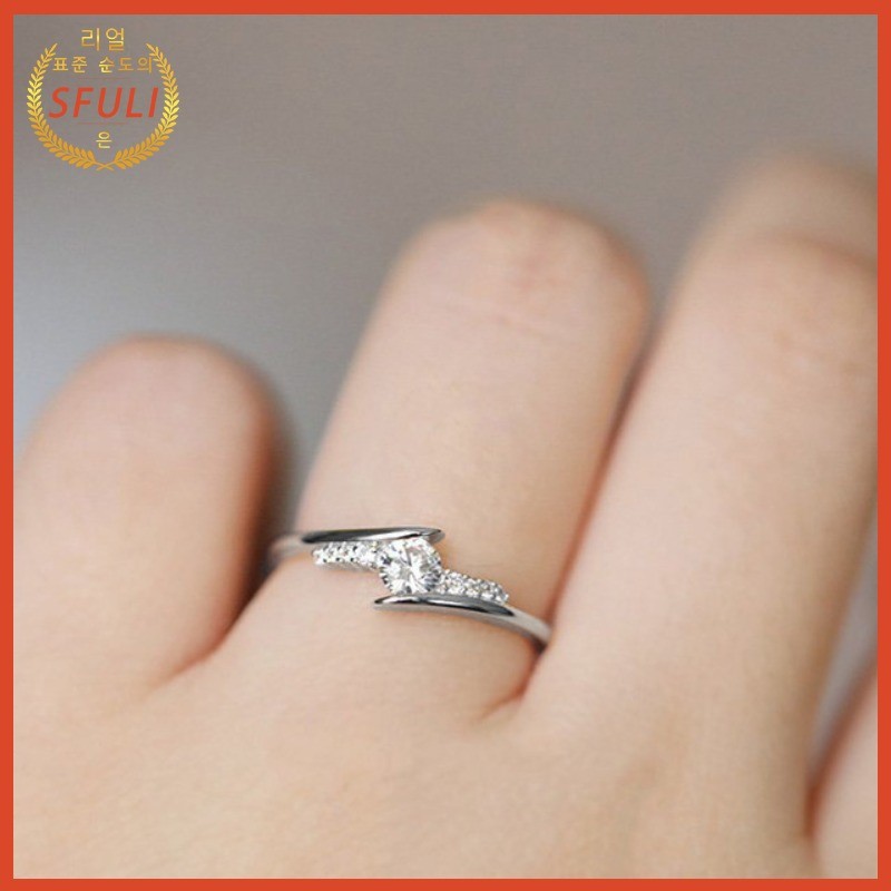 Cincin Pernikahan Wanita Moissanite Mewah Ringan Pt950