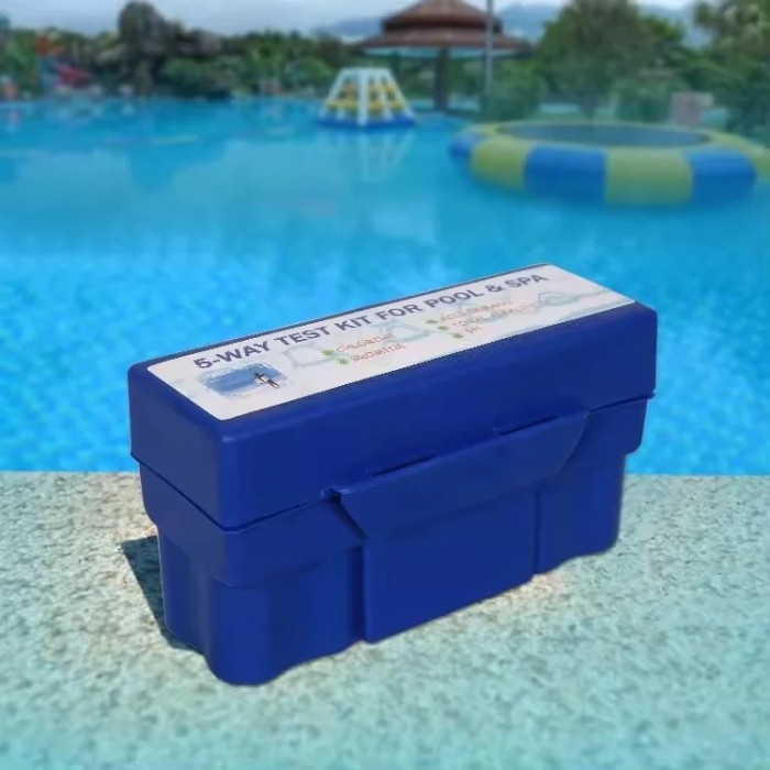 Alat Test Kit Tester Kolam Renang Swimming Pool Water Test Kit 5 in 1 Chlorine pH Acid Total Alkalin