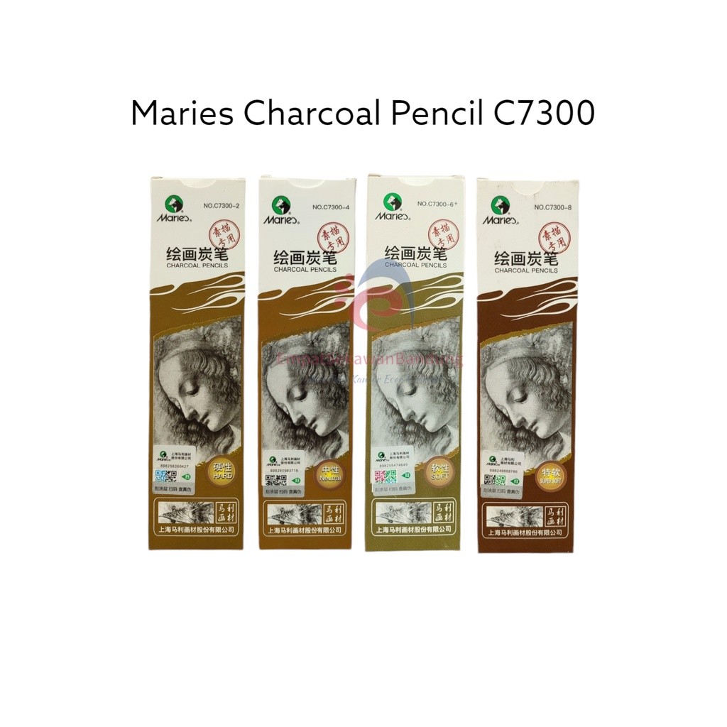 

Maries Charcoal Pencils C7300 Super Soft – Hard / Maries Pensil Charcoal Hitam – SATUAN SHESB