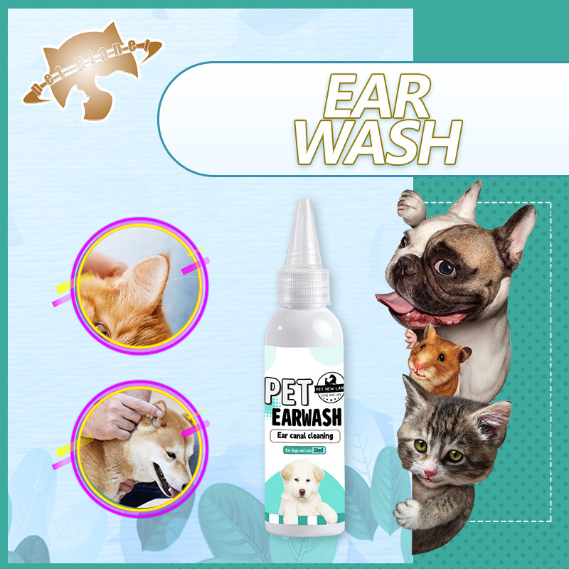 Cuci Telinga untuk Kucing & Anjing / Penghilang Tungau Telinga Kucing / Tetes Telinga untuk Kucing &