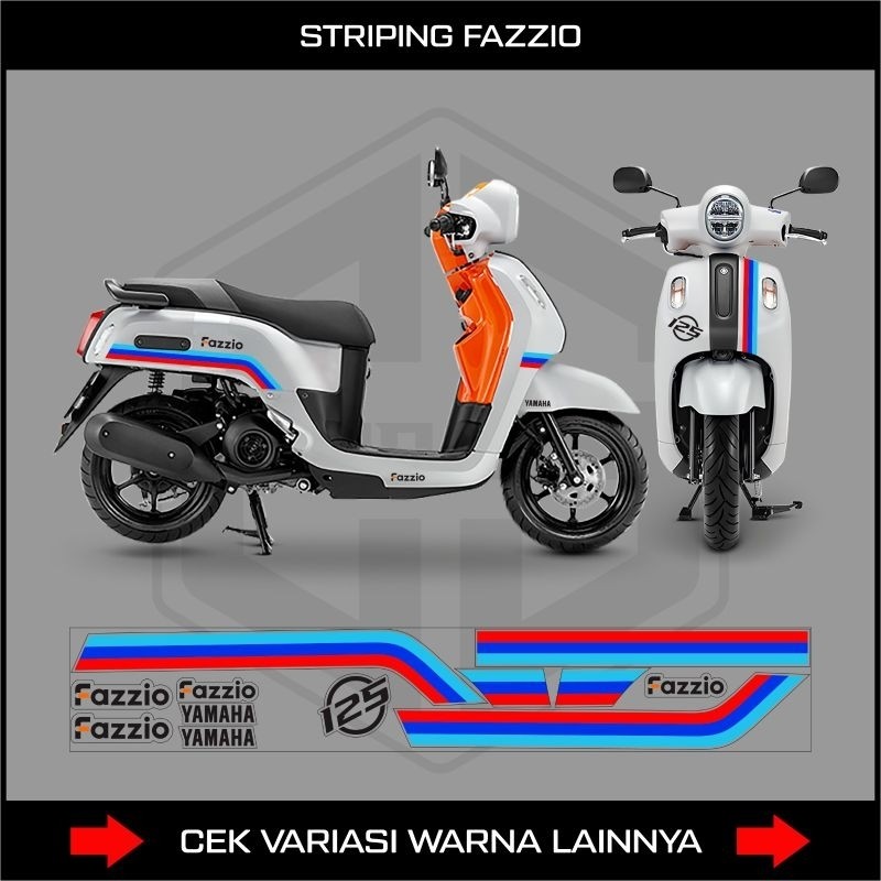 Striping Yamaha Fazzio 125 / Sticker Motor Fazzio Connected / Decal Yamaha Fazzio / Stiker Custom Fa