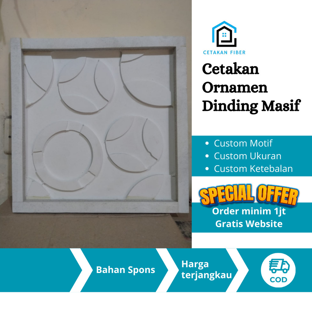 cetakan 3D wall panel - custom cetakan ornamen dinding
