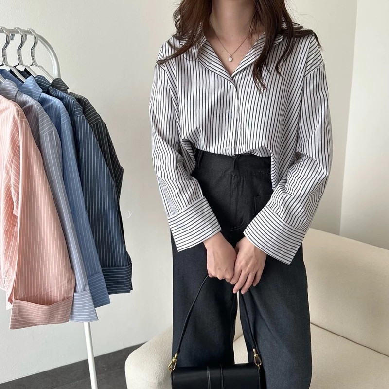 YOSSA - ZPF KEMEJA SALUR WANITA NOLA / Ziggy Top / Kasual Outfit Kemeja Wanita Kekinian / OOTD Simpl