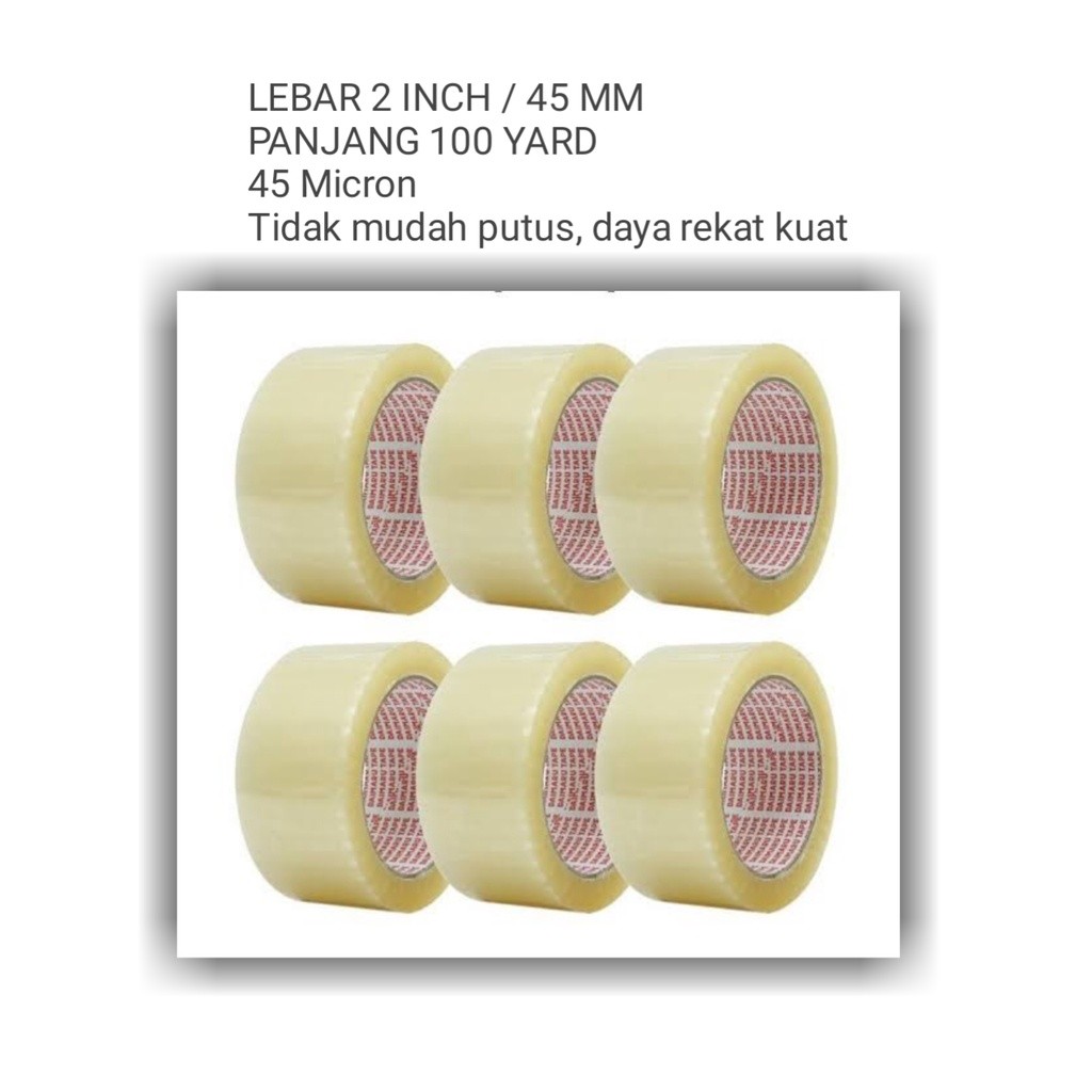 

Lakban Bening 45mm x 90 Yard / K E