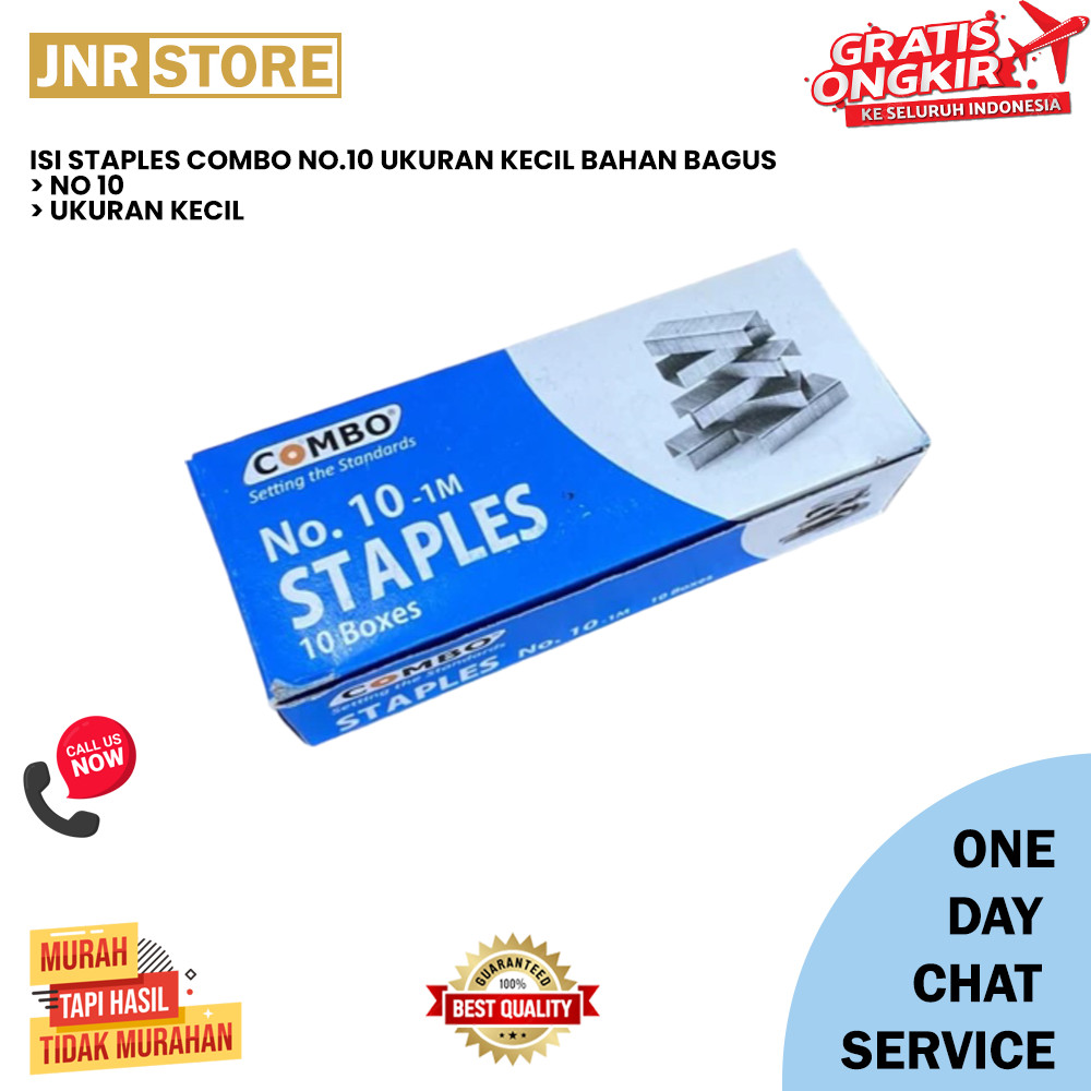 

ISI STAPLES COMBO NO.10 UKURAN KECIL BAHAN BAGUS [JUNIOR]
