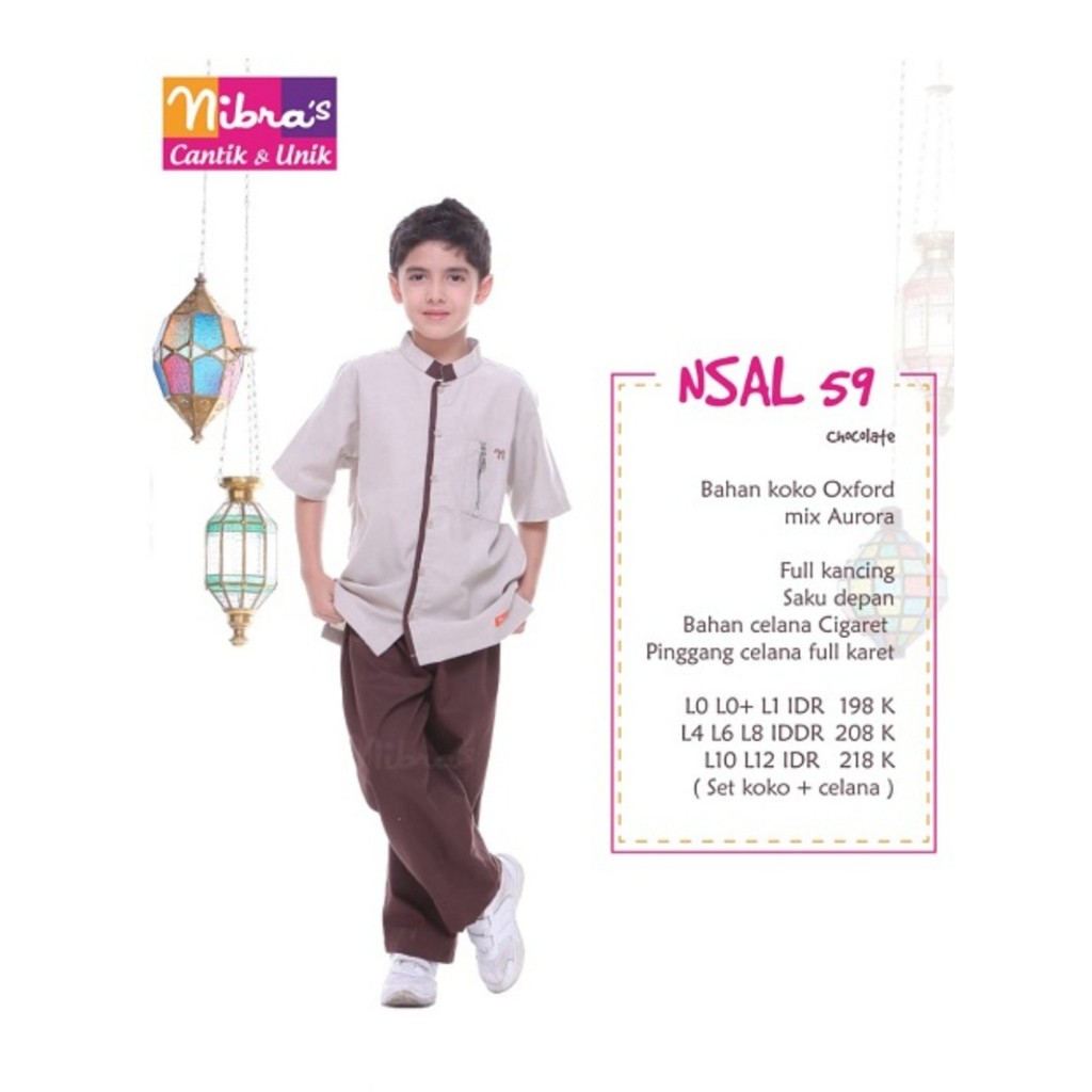 PROMO - Nsal 059 Koko Anak Laki Laki Satu Set Celana by Nibras