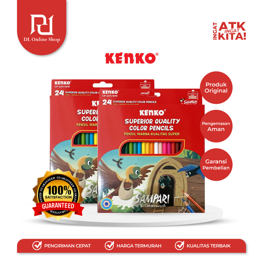 

KENKO PENSIL WARNA/ COLOR PENCIL CP-24F-SPR SAMPARI (1SET)
