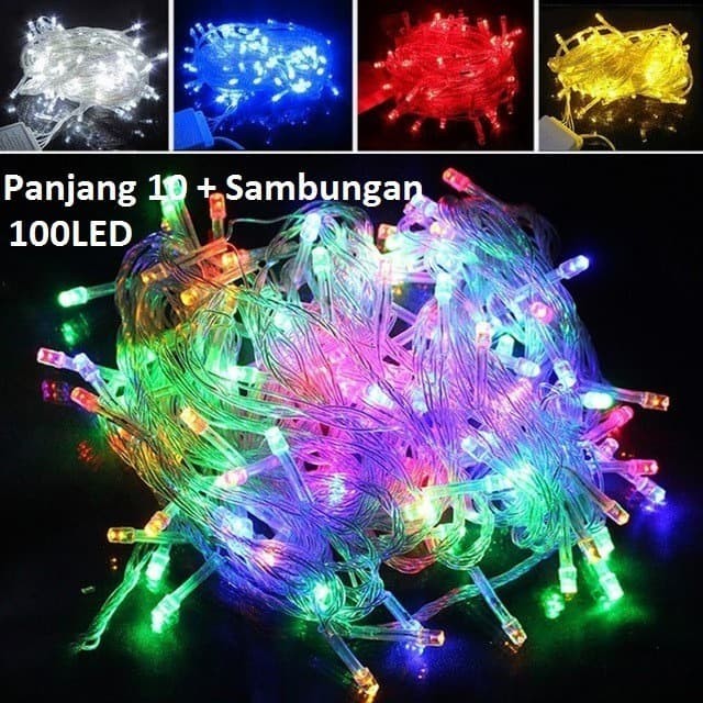 Lampu Tumblr Light Rainbow 7 Warna Panjang 10 Meter .