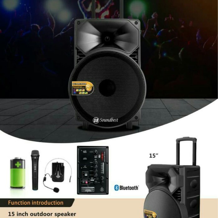 DISTRIBUTOR PORTABLE METTING WIRELESS SOUNDBEST 15 INCH