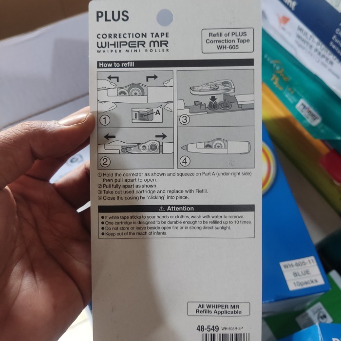 

Reffil Correction tape Plus WH-605-11 isi 3 pcs