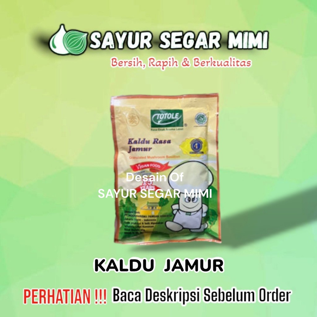 

Totole Kaldu Jamur 40g - Sayur Segar Mimi