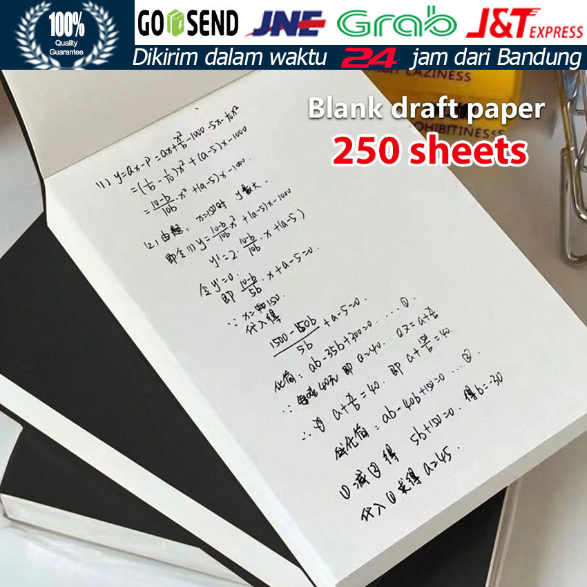 

250 Lembar Notebook A5 / Note Book A5 Journaling / Buku Tulis Notebook Catatan Polos Journal Sketsa Sekolah Kantor