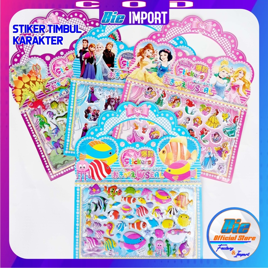 Stiker Mainan Anak Karakter Bongkar Pasang