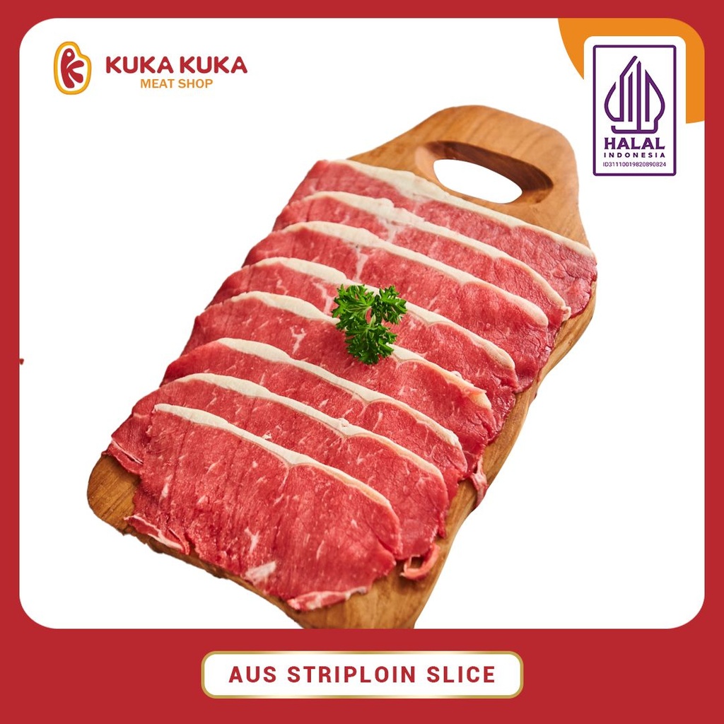 

Daging Sapi Aust Striploin Beef Slice Lean Meat / Rendah lemak FRESH CUT!