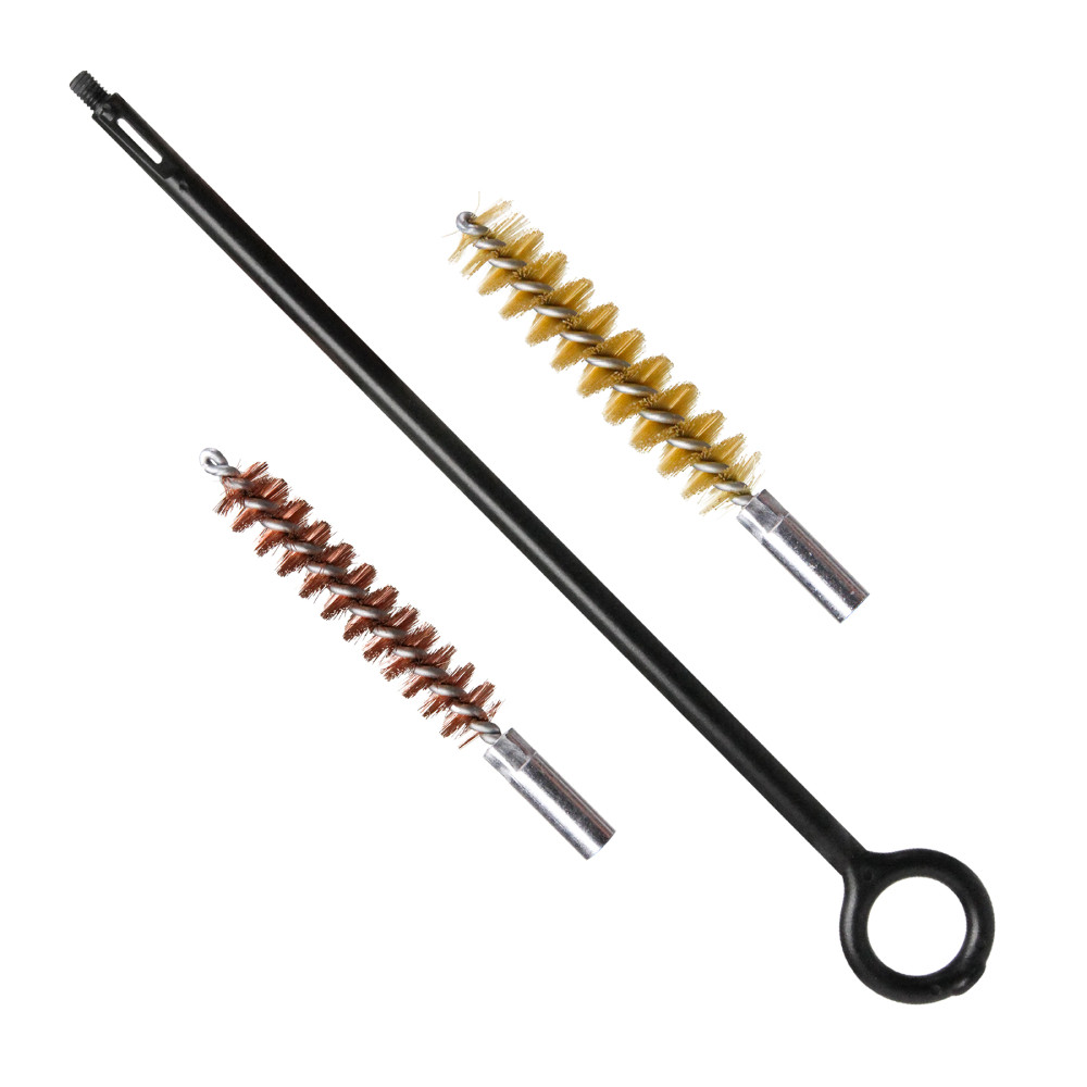 3Pcs Set 9MM Pistol Cleaning Kit Brass Bristle Bore Brush Nylon Rod for Universal .38Cal.357Cal Hand