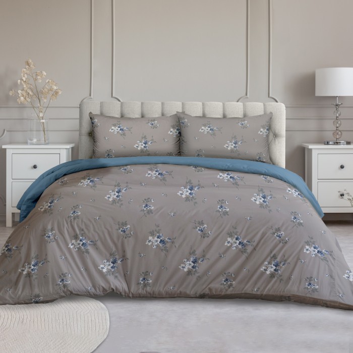 TRUU Breeze Bed Cover Delicate Cyrus Floral Brown TR.BC08 Luxe-Rayon 210x240 cm Gratis Tas Selimut S