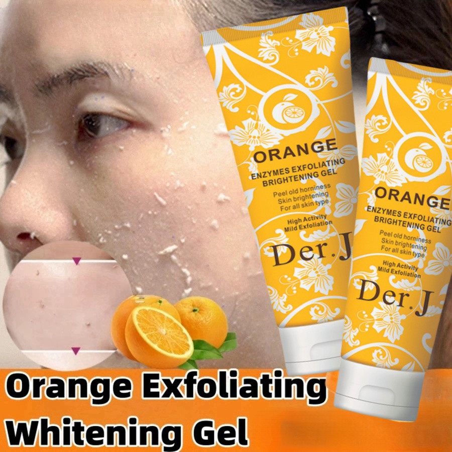 Exfoliating Gel Face Eksfoliasi Wajah Blackhead Cleaner Orange Exfoliating Whitening Gel Pengelupas 