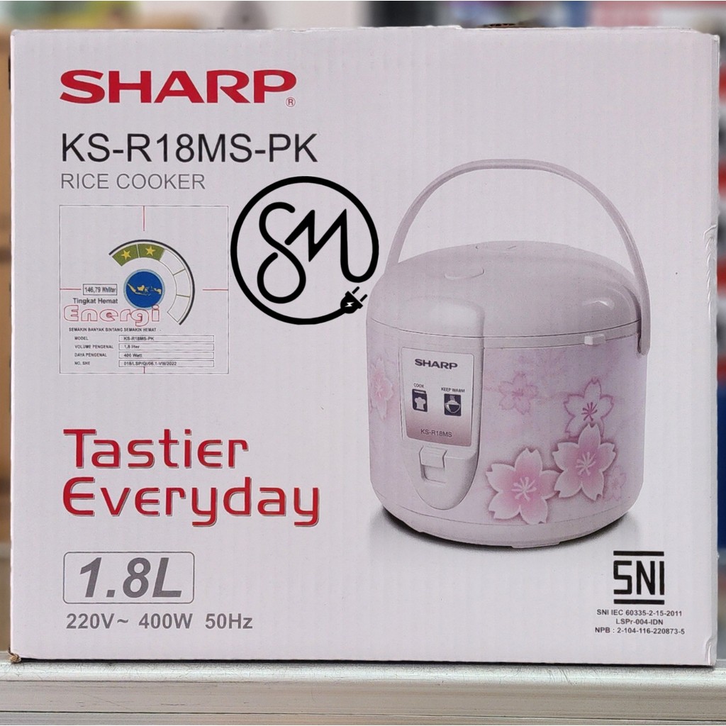 Rice Cooker Sharp KS-R18MS PK BR Magic com 1.8 Liter Anti Lengket