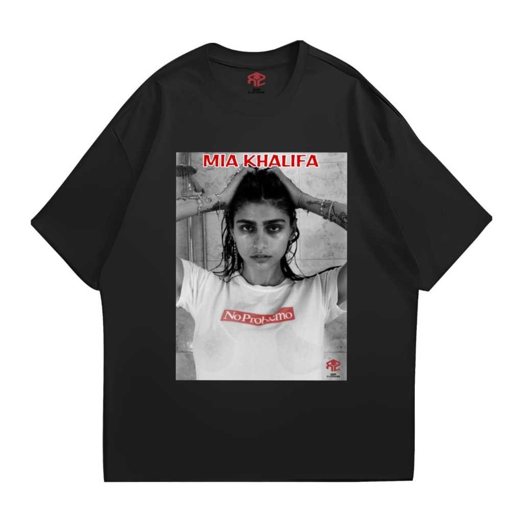 kaos vintage Kaos Hitam Mia Khalifa cotton combed 24s UNISEX