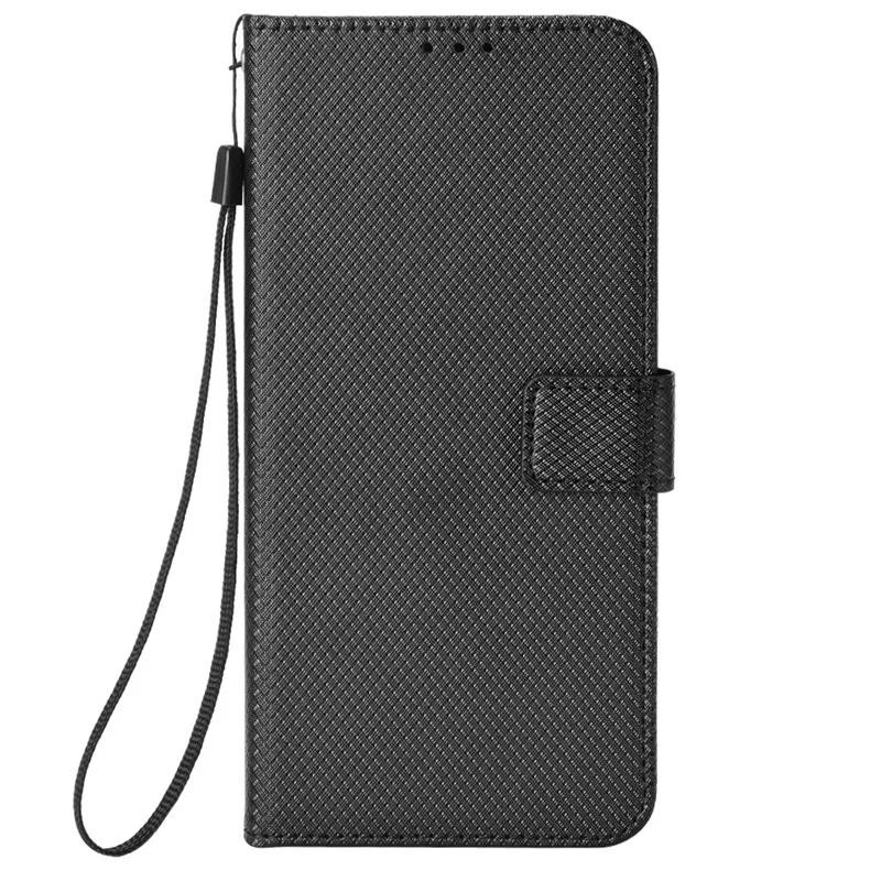 New Phone casing Kyocera Torque G06 Leather Wallet Cover Card Holder Features Diamond Texture Strap 