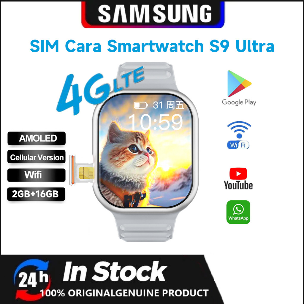 【Sim Card Slot】Samsung SmartWatch With Sim Slot 4GB Ram+64GB Rom Smart Watch 9 Ultra For Android Ios