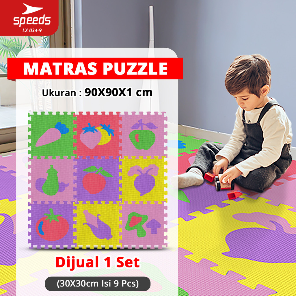 SPEEDS Matras Evamat Puzzle Tebal 30x30cm Karpet Puzzle Matras Alas Lantai Multifungsi Bahan Alas So