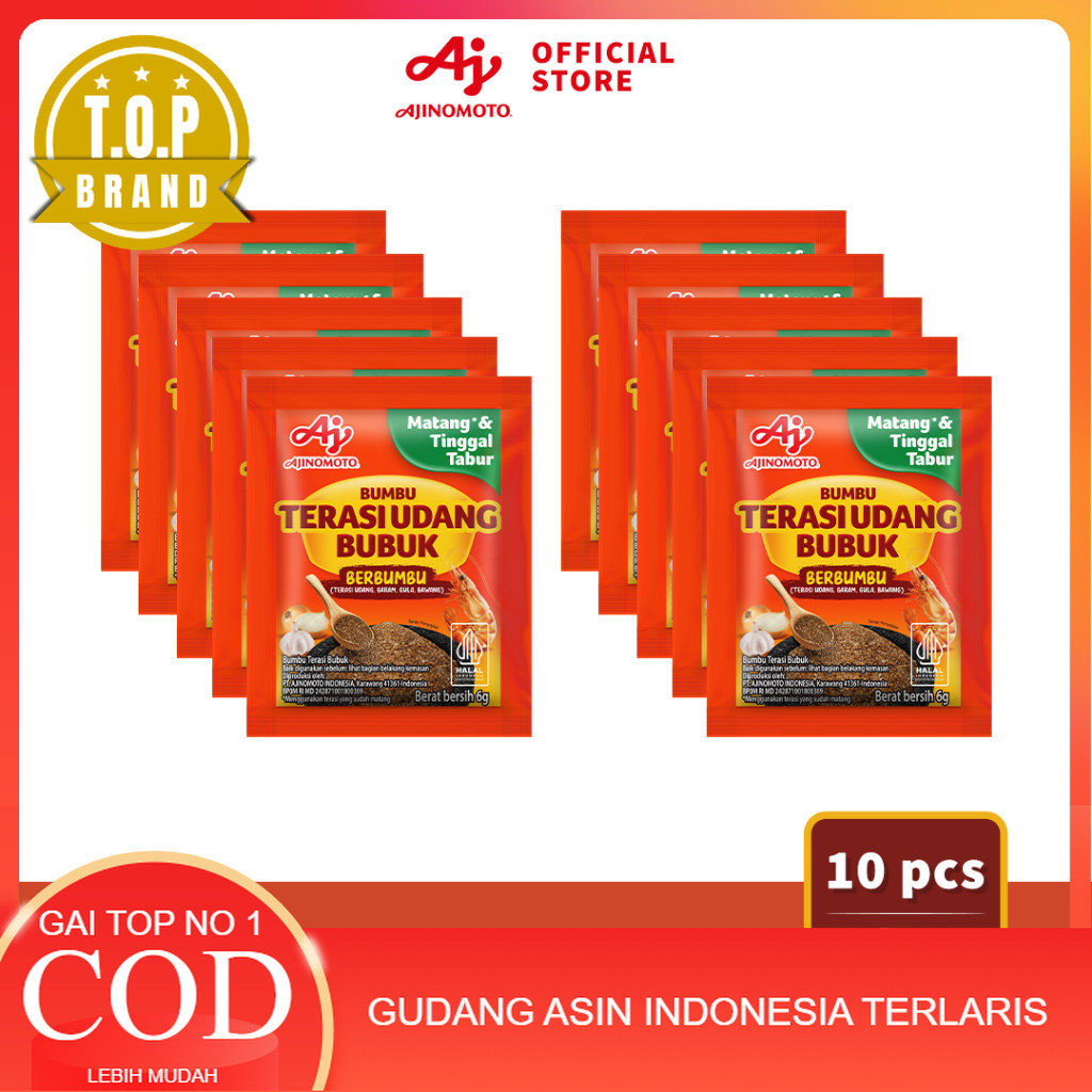 

AJI-NO-MOTO® Terasi Udang berbumbu 6g (5 pcs)