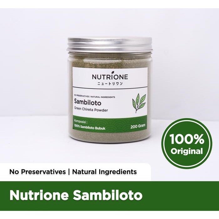 

Sambiloto Bubuk / Green Chireta Powder Premium Original Nutrione