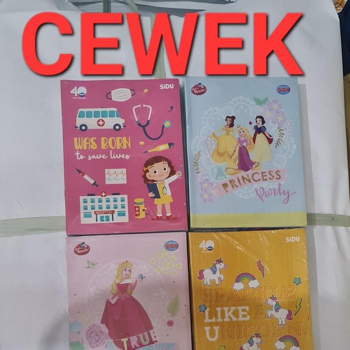 

READY Buku Tulis Sinar Dunia(SIDU) 38 Lembar -1Pack bisa request gambar di catatan pesanan Paper - cewek SIAP KIRIM